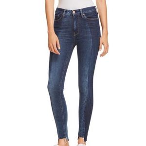 Hudson Barbara High Rise Step Hem Two Tone Jean